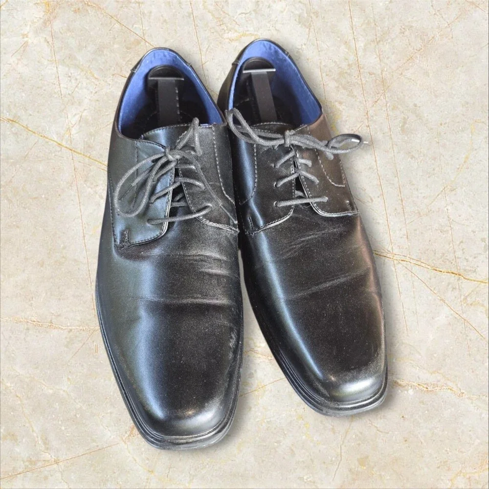 Perry Ellis Portfolio CARLOS Ultra Foam Oxford Dress Shoes Black Men’s Size 13